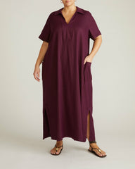 Padma Polo Neck Linen Blend Dress - Universal Standard
