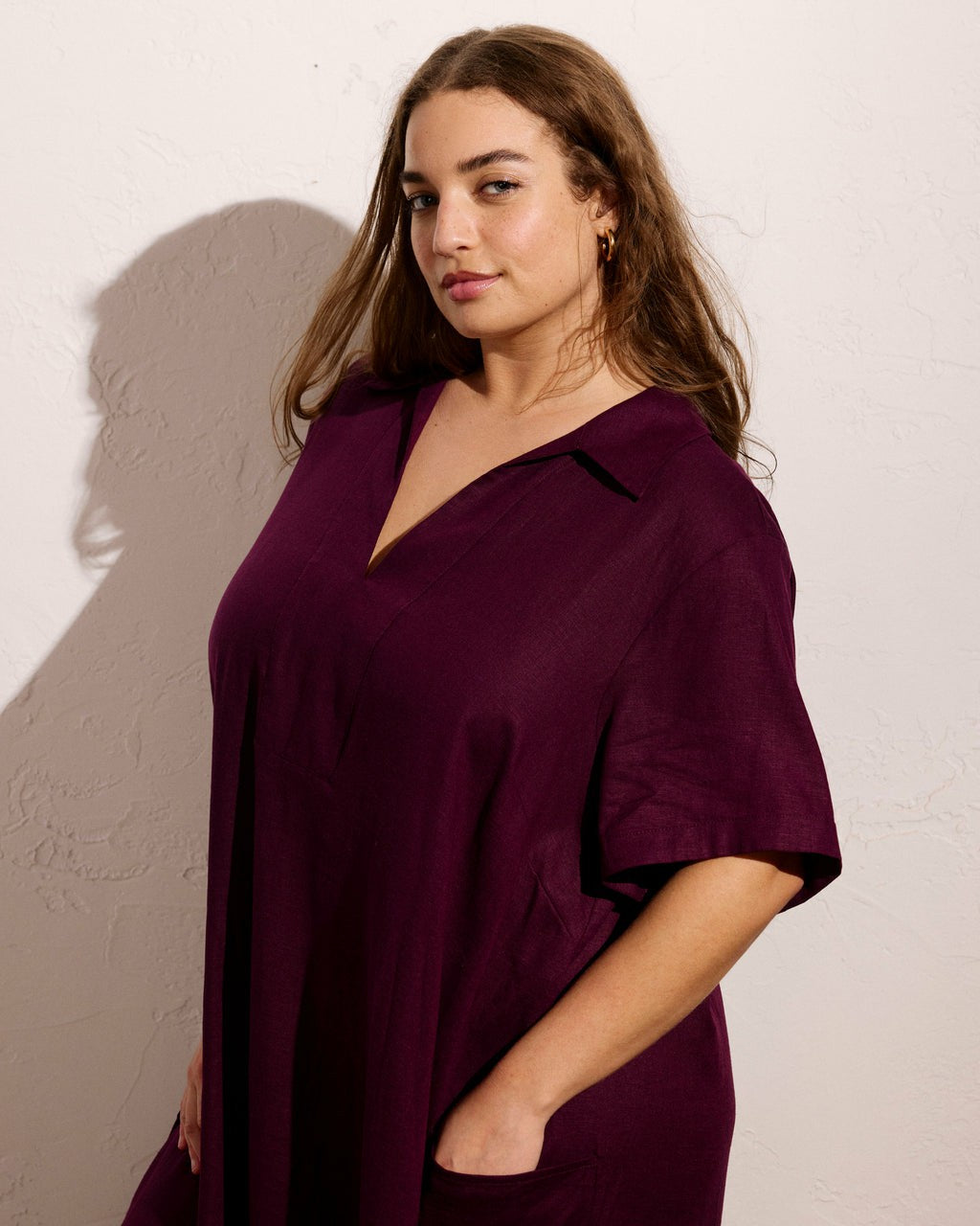 Padma Polo Neck Linen Blend Dress - Universal Standard