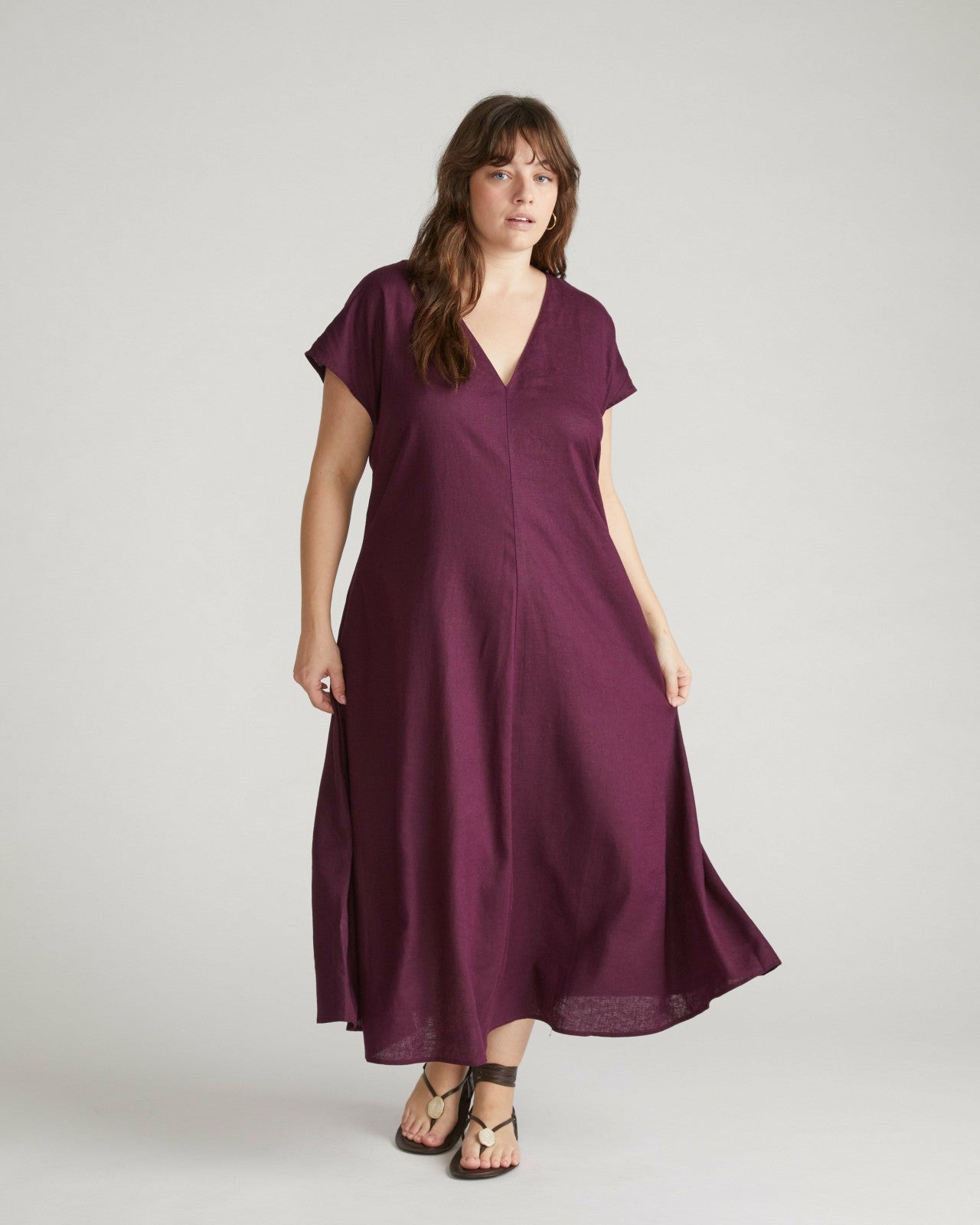 Louvre Bow Back Linen Blend Dress - Universal Standard