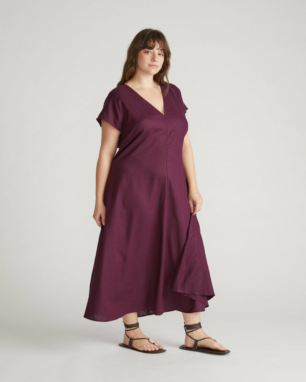 Louvre Bow Back Linen Blend Dress - Universal Standard
