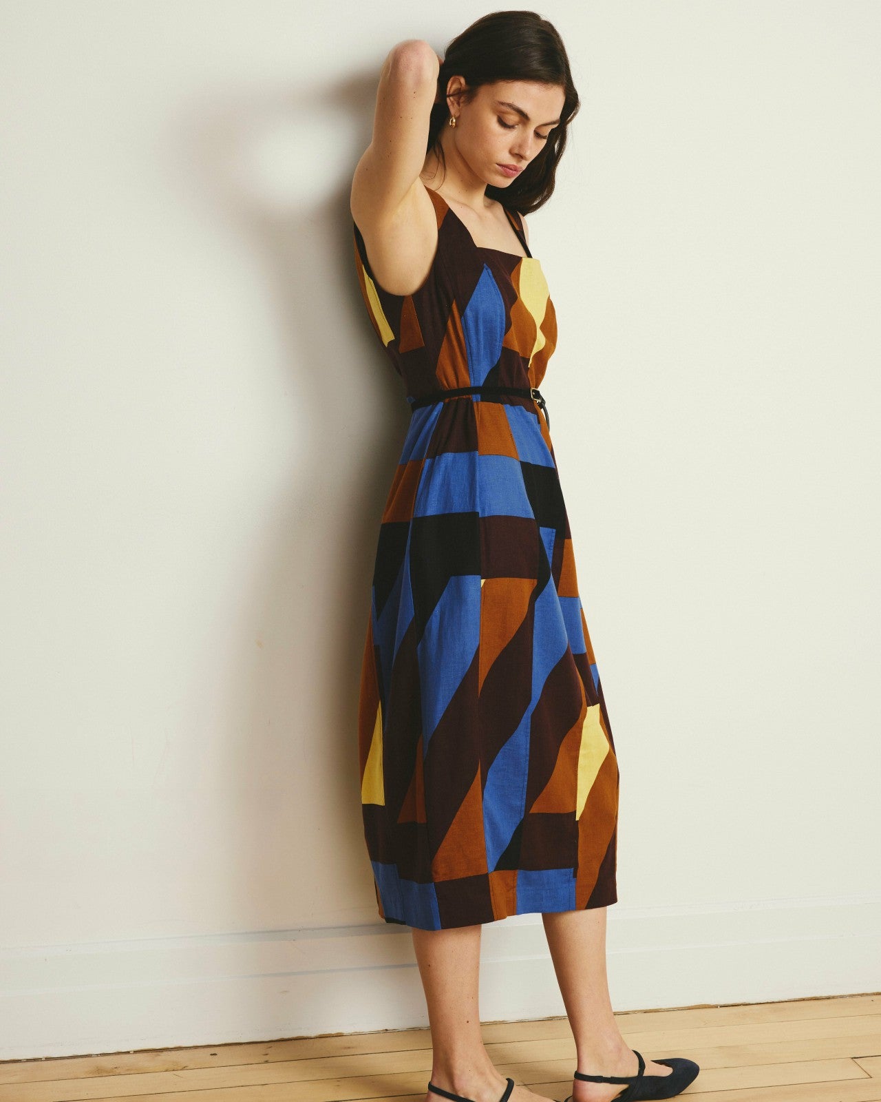 Saulay Square Neck Linen Blend Midi Dress - Universal Standard