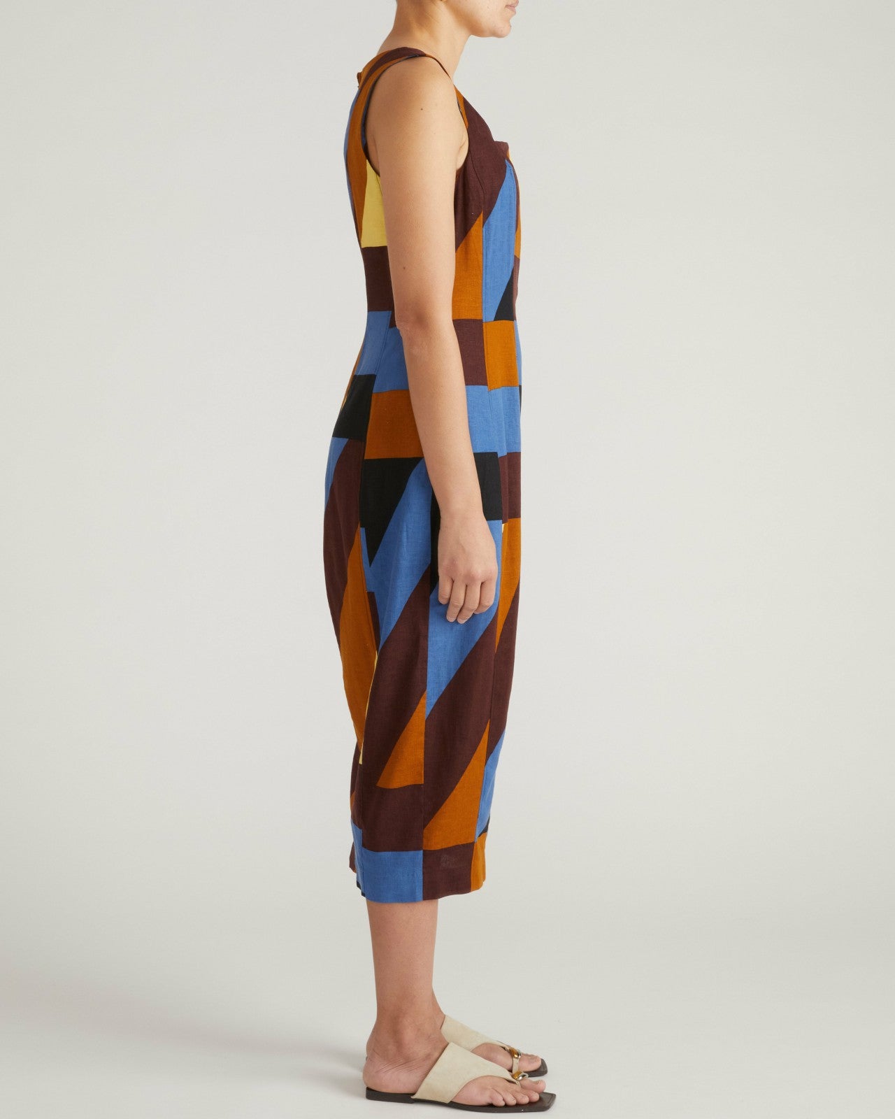 Saulay Square Neck Linen Blend Midi Dress - Universal Standard