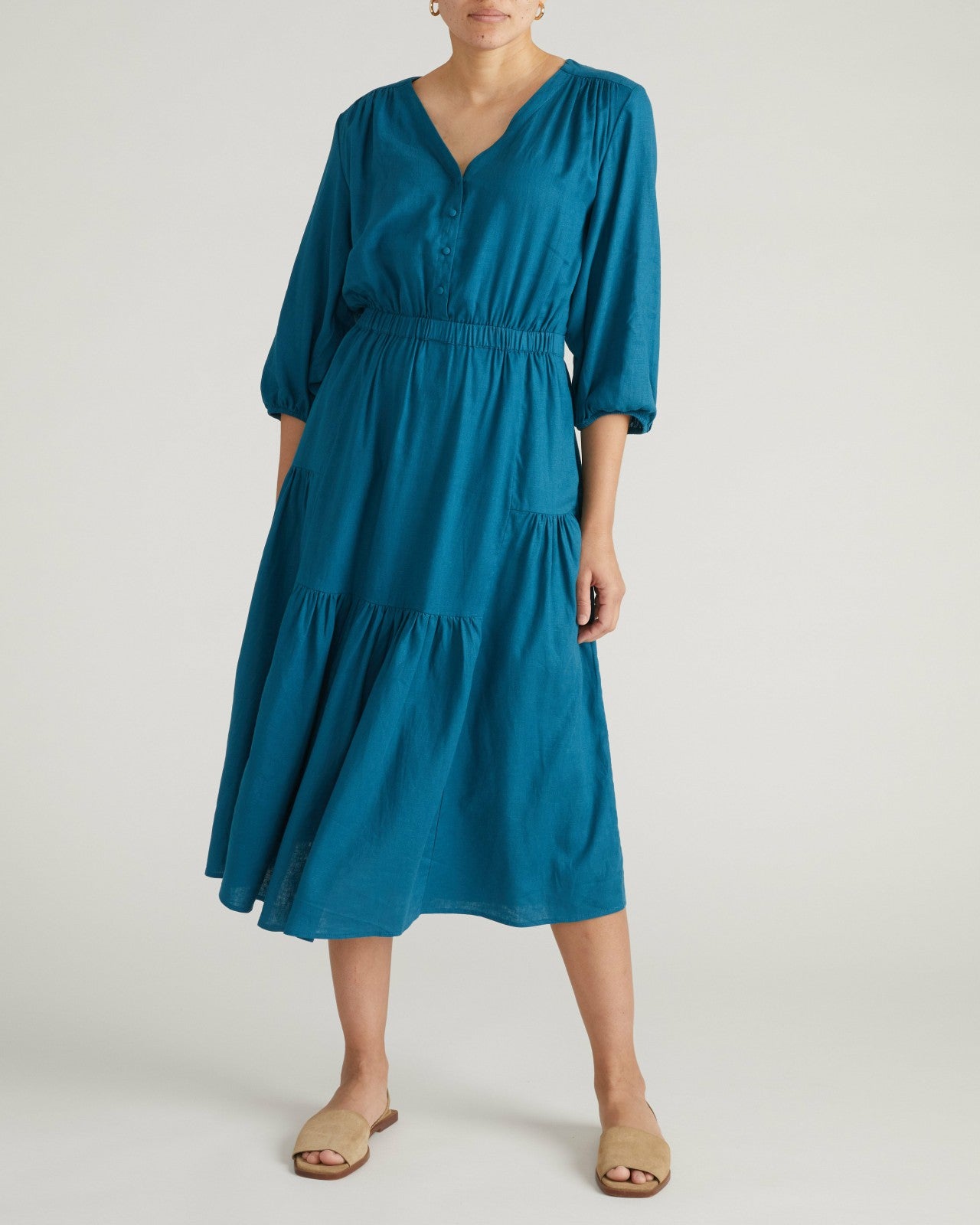 Sorrento Linen Blend Midi Dress - Universal Standard