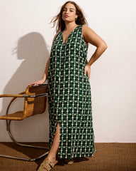 Islet Button-Down Linen Blend Maxi Dress - Universal Standard