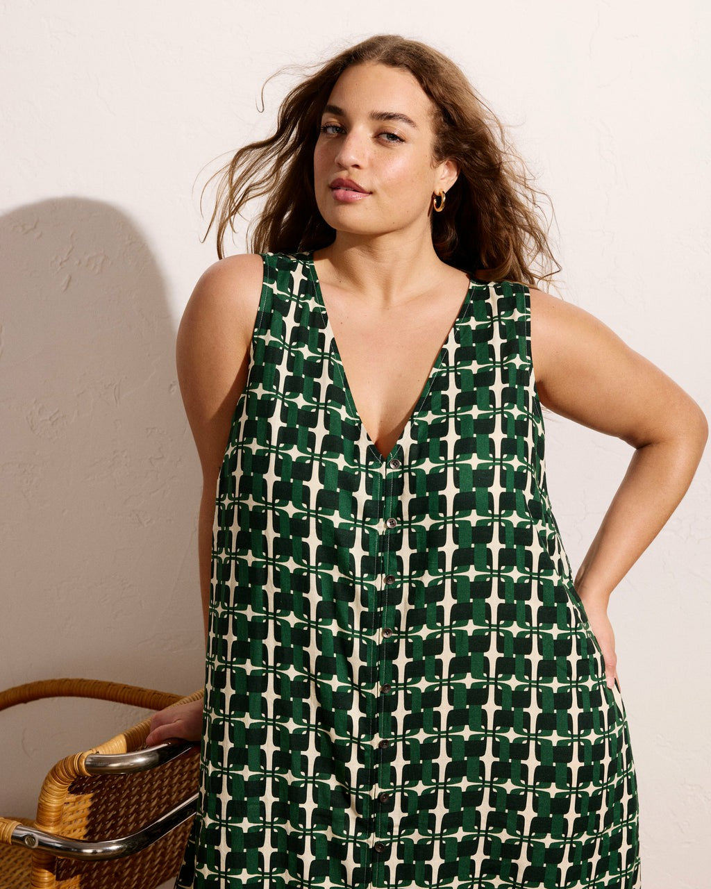 Islet Button-Down Linen Blend Maxi Dress - Universal Standard
