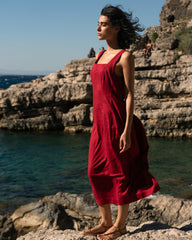 Saulay Square Neck Linen Blend Midi Dress - Universal Standard