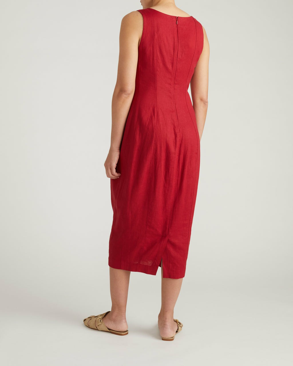 Saulay Square Neck Linen Blend Midi Dress - Universal Standard
