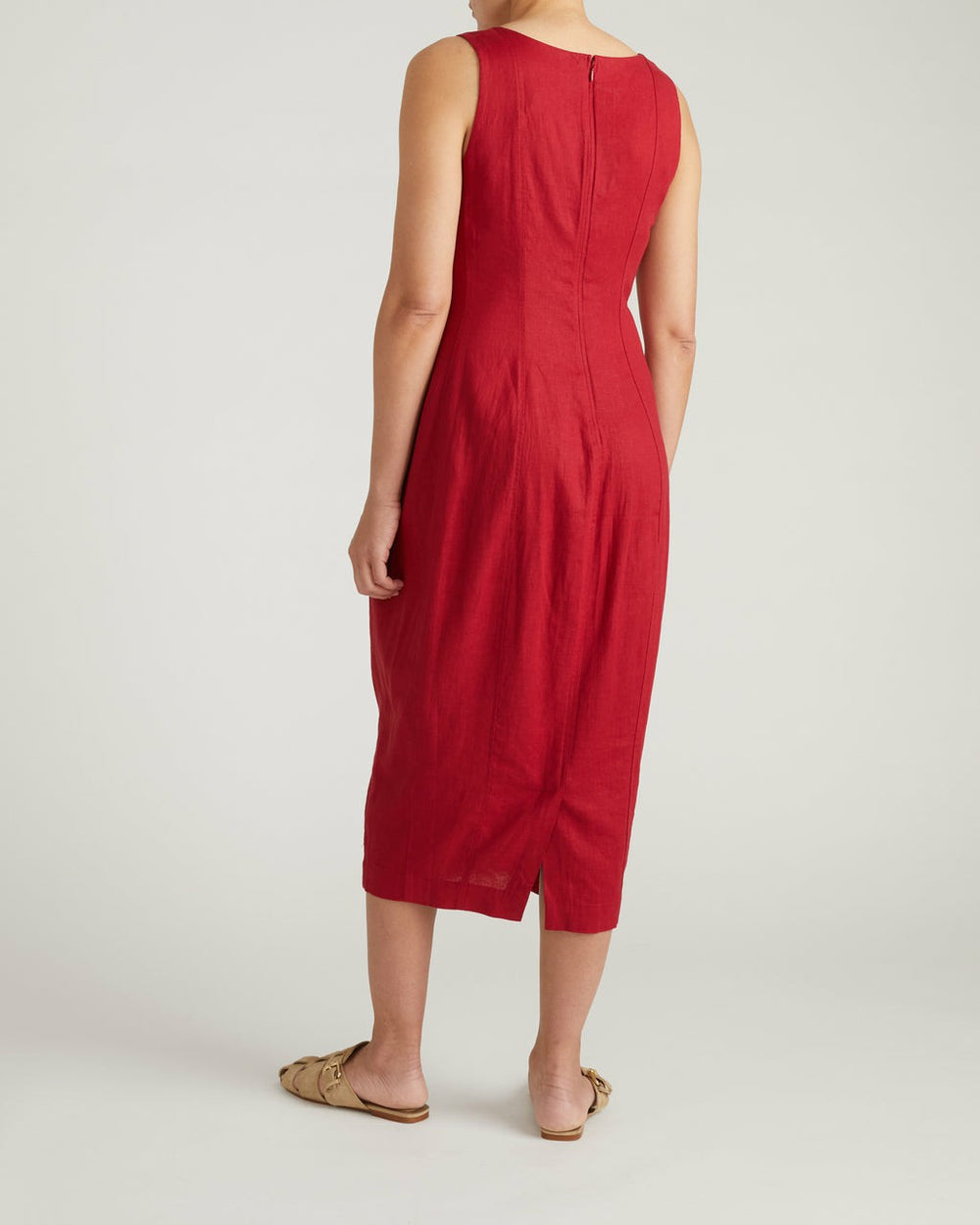 Saulay Square Neck Linen Blend Midi Dress - Universal Standard
