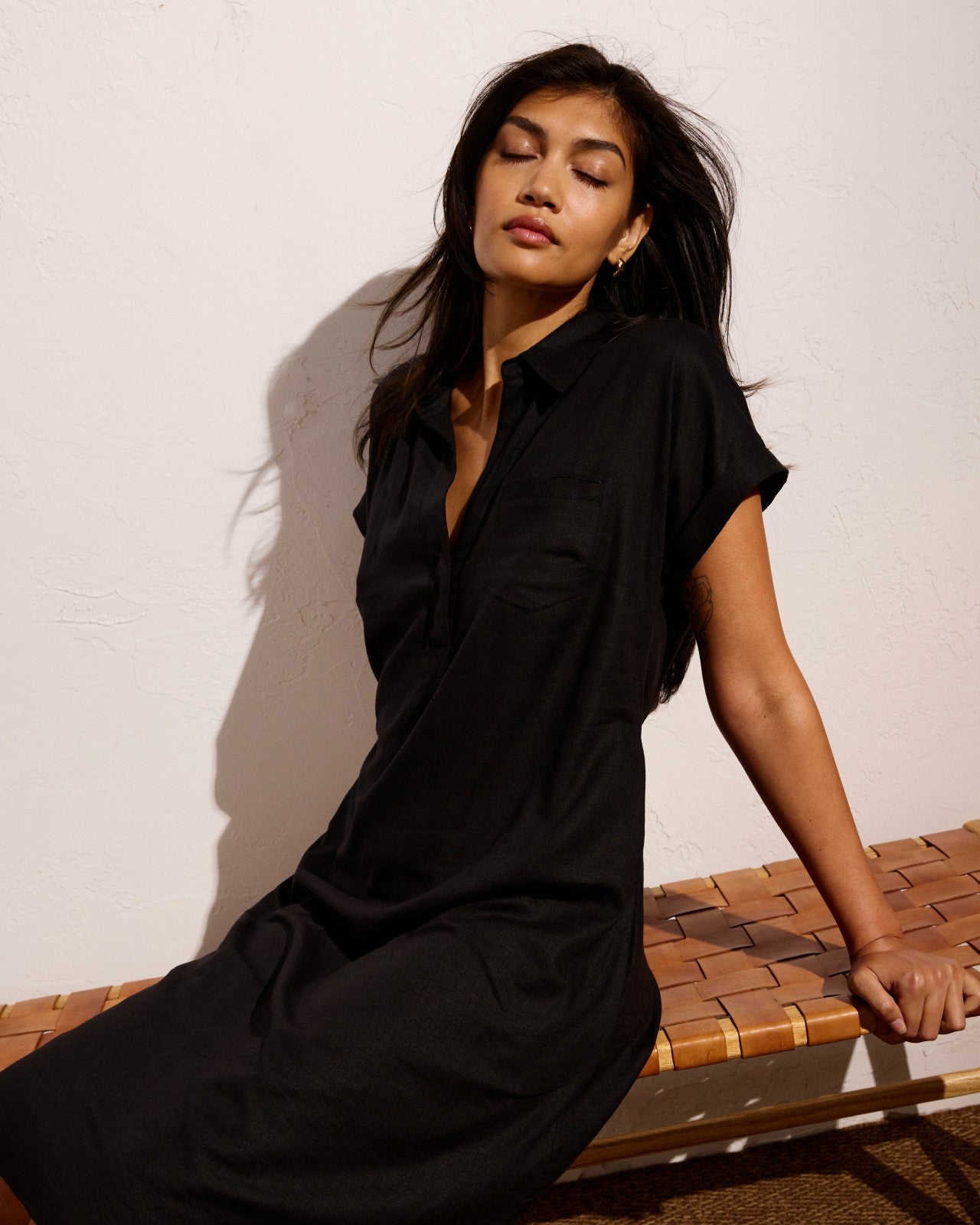 Sunshine Linen Blend Polo Dress - Universal Standard