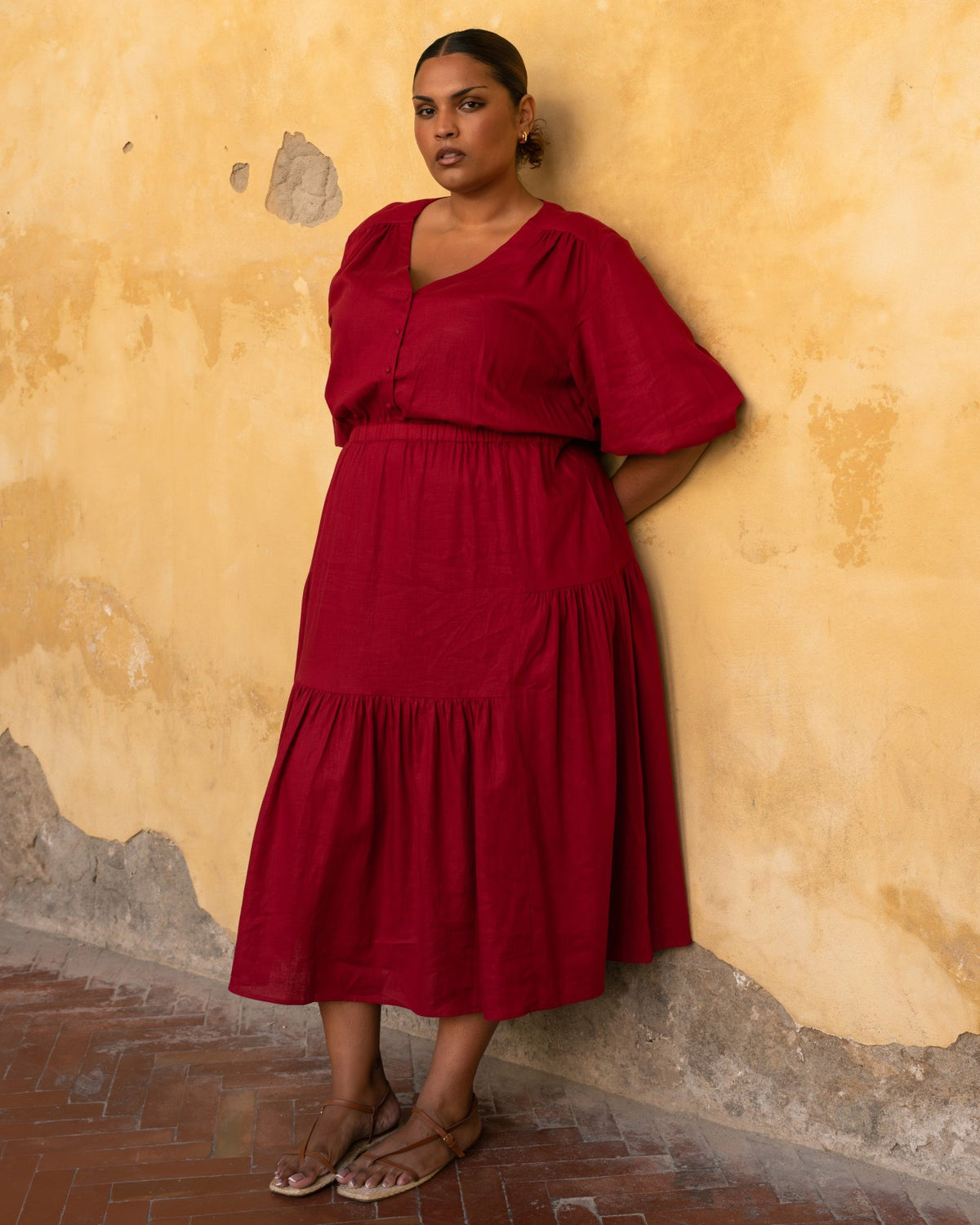 Sorrento Linen Blend Midi Dress - Universal Standard
