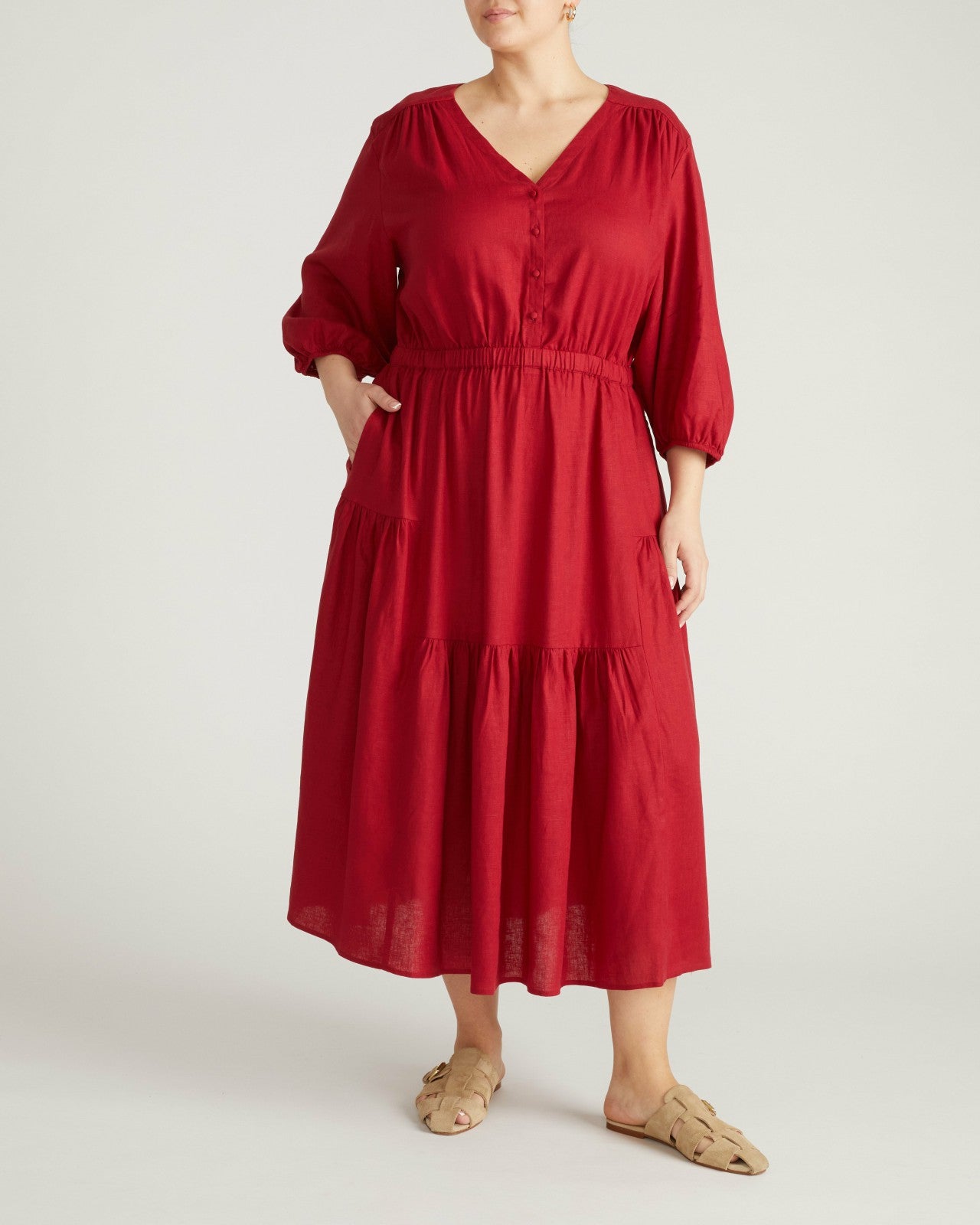 Sorrento Linen Blend Midi Dress - Universal Standard