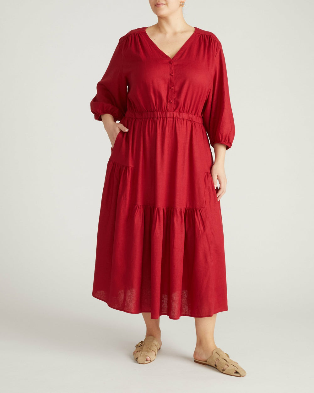 Sorrento Linen Blend Midi Dress - Universal Standard
