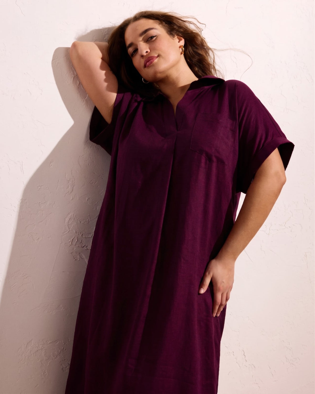 Sunshine Linen Blend Polo Dress - Universal Standard
