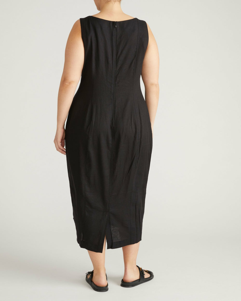 Saulay Square Neck Linen Blend Midi Dress - Universal Standard