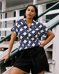 Sandy Short Sleeve Stretch Linen Blend Shirt - Universal Standard