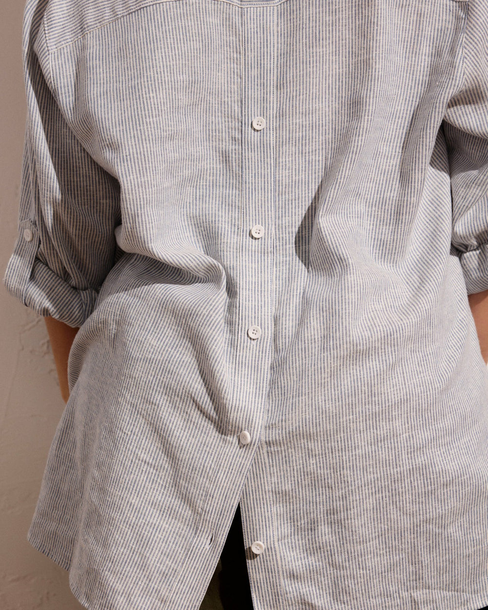 Button Back Linen Blend Polo Shirt - Universal Standard