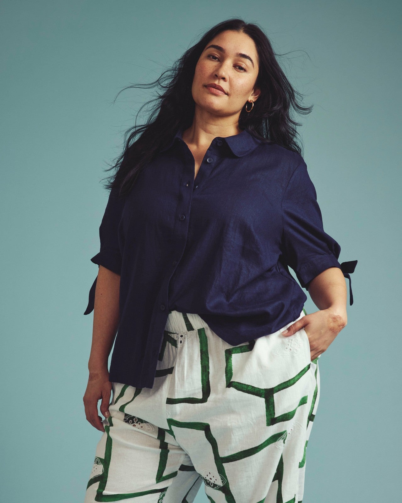 Luisa Short Sleeve Linen Blend Shirt - Universal Standard