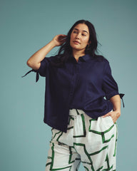 Luisa Short Sleeve Linen Blend Shirt - Universal Standard