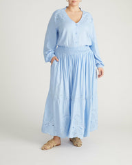 Frances Embroidered Linen Blend Blouse - Universal Standard