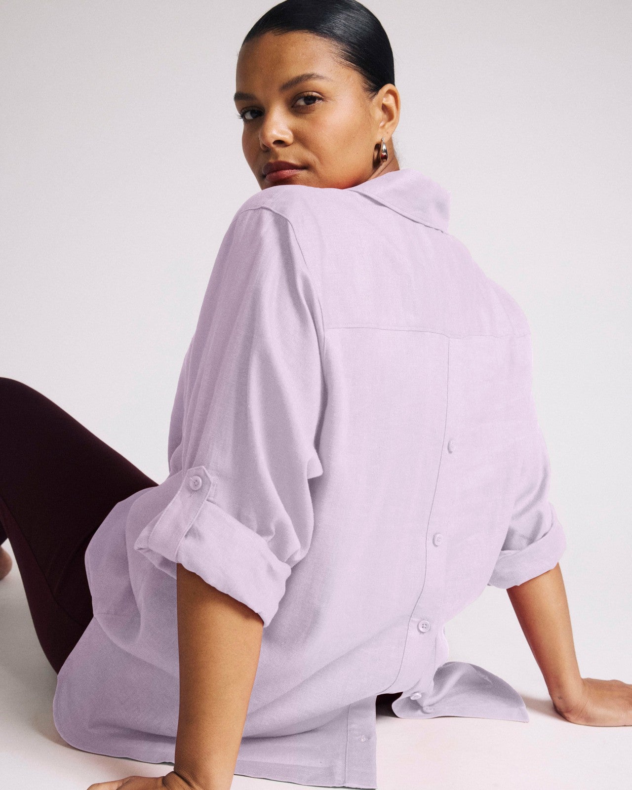 Button Back Linen Blend Polo Shirt - Universal Standard