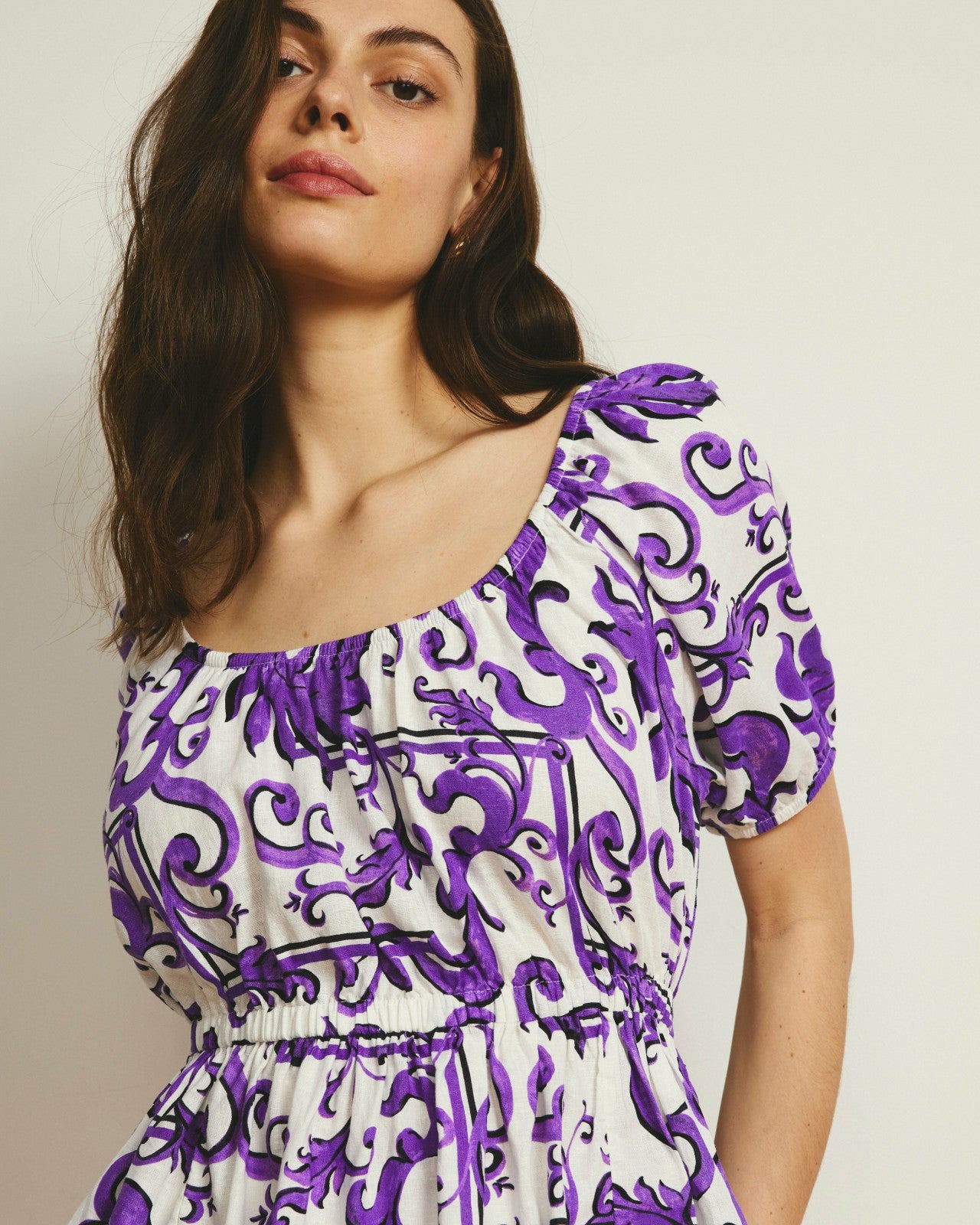 Andrea Peplum Linen Blend Top - Universal Standard