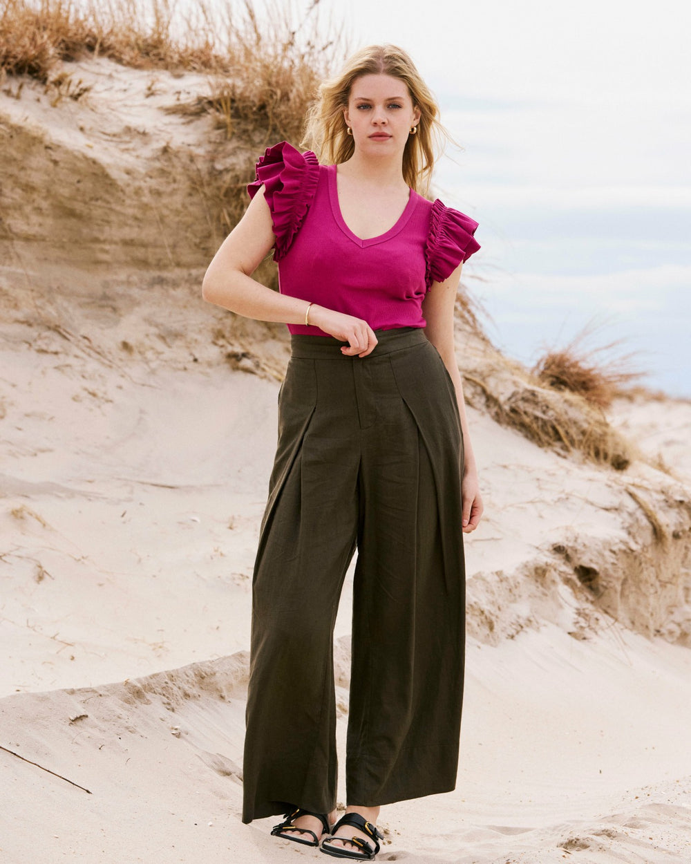 Marley Wide Leg Linen Blend Pants - Universal Standard