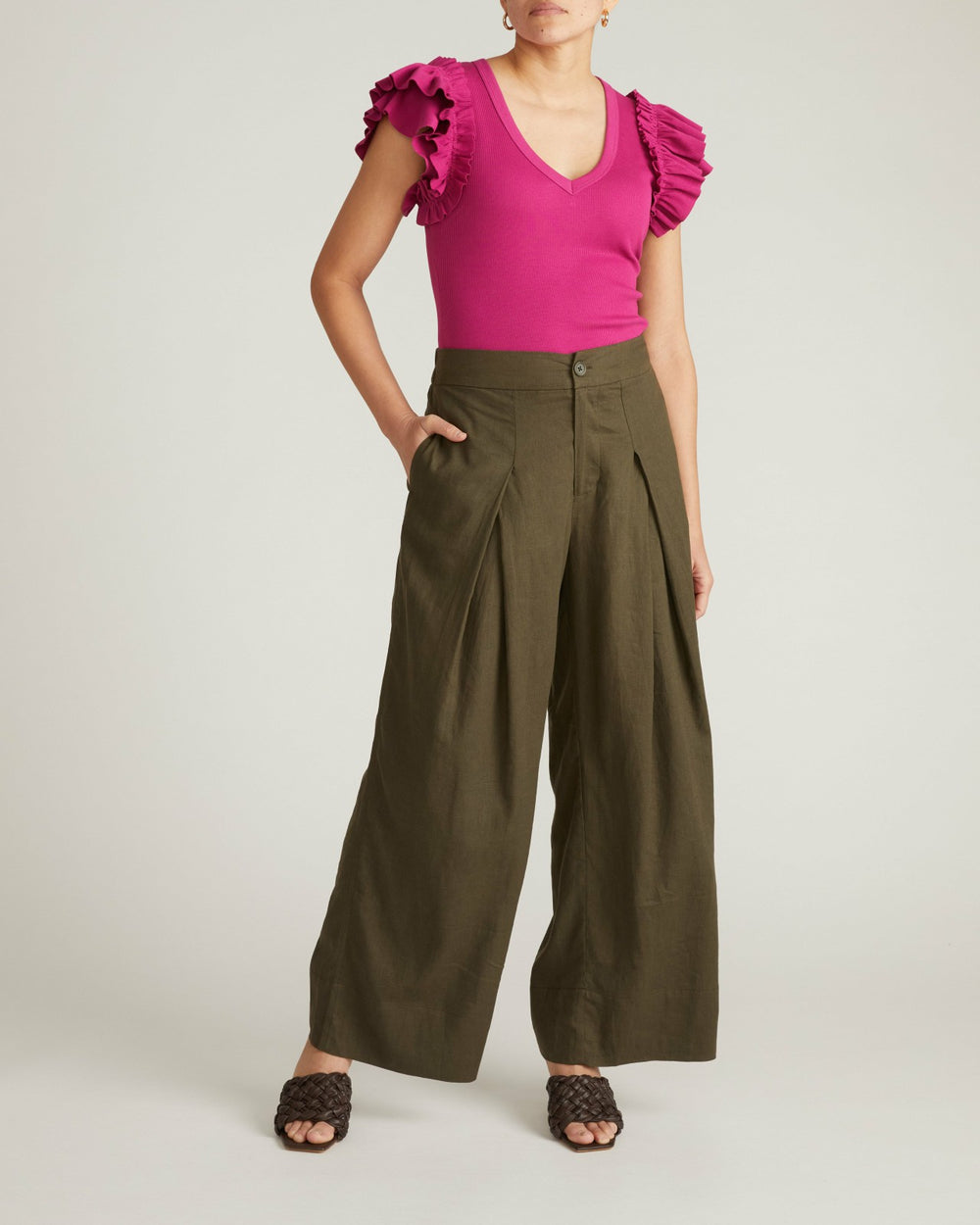 Marley Wide Leg Linen Blend Pants - Universal Standard