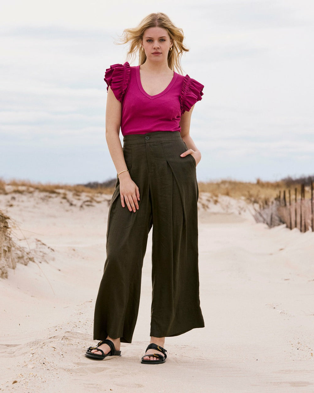 Marley Wide Leg Linen Blend Pants - Universal Standard