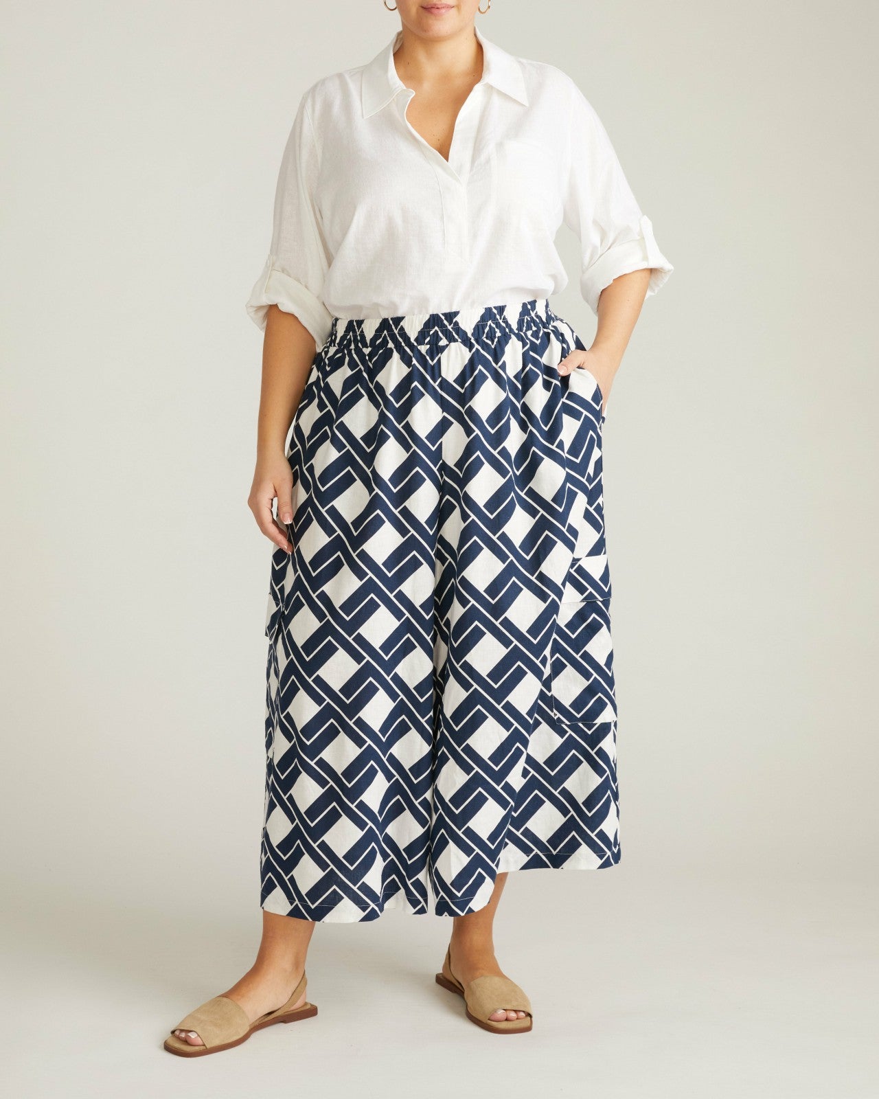 Palazzo Cargo Linen Blend Pant - Universal Standard