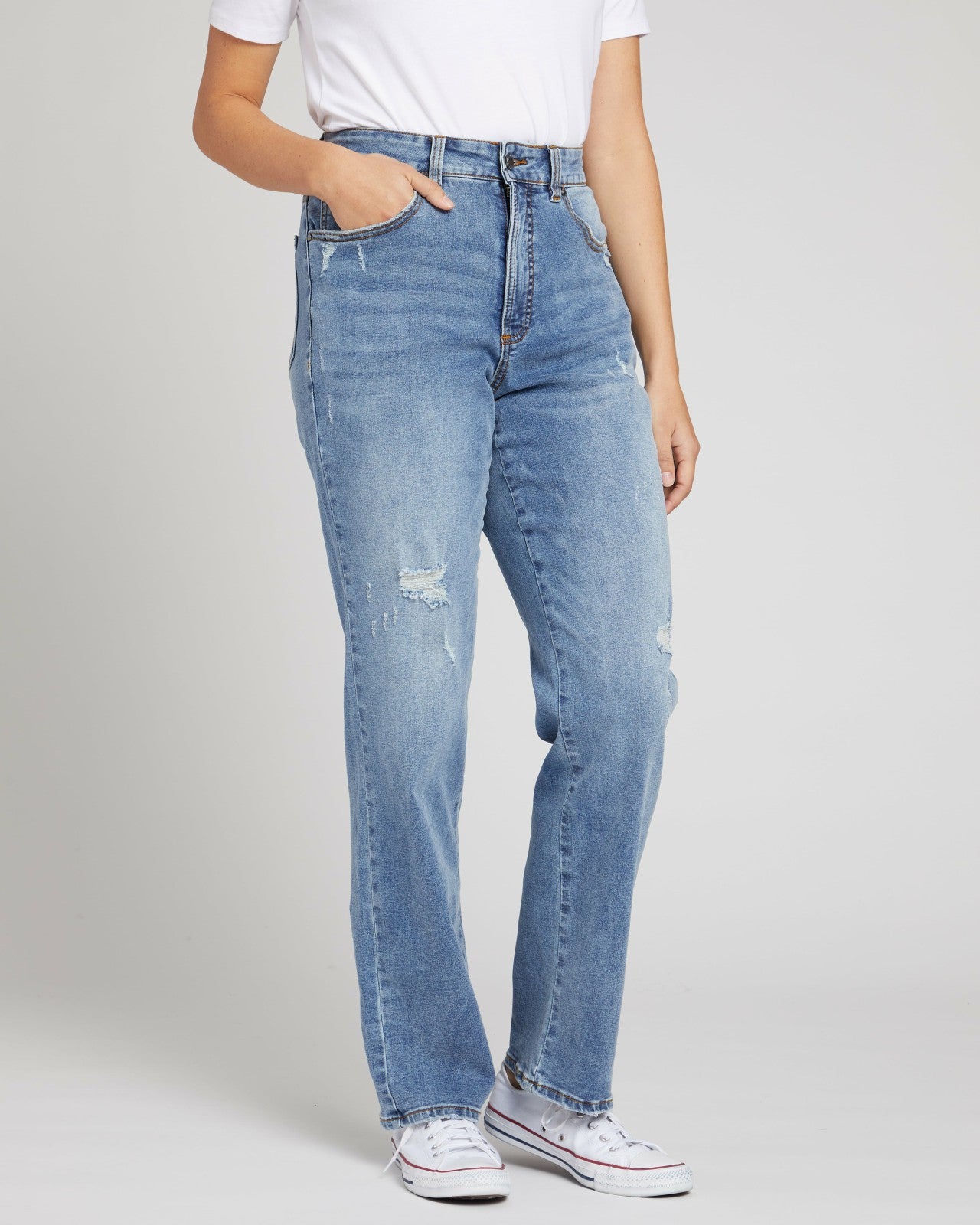 Donna High Rise Curve Straight Leg Jeans 32 Inch - Universal Standard