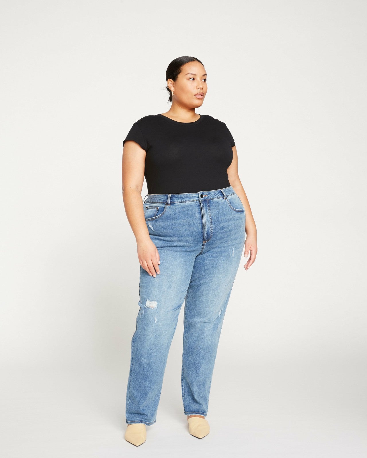 Donna High Rise Curve Straight Leg Jeans 32 Inch - Universal Standard