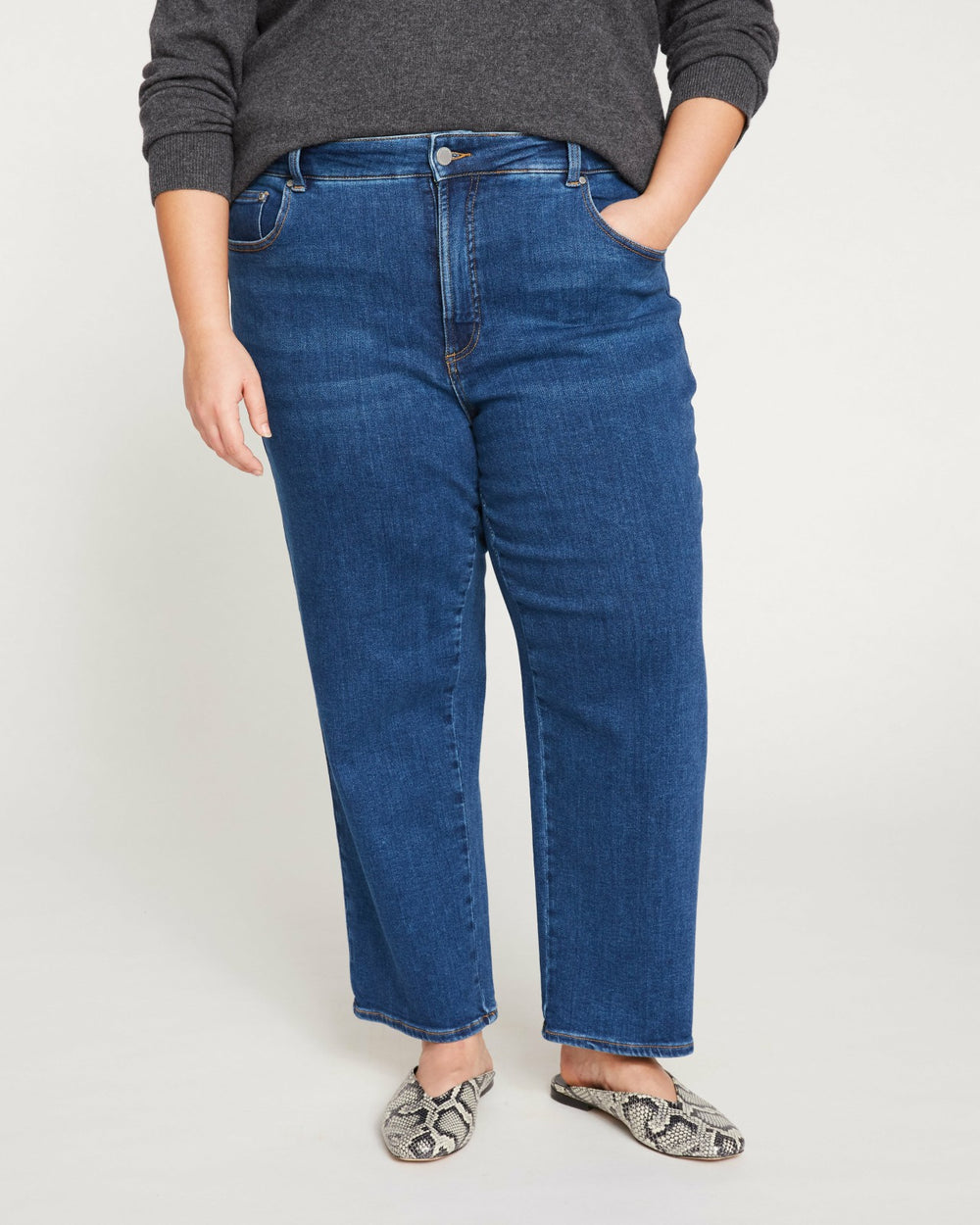 Etta High Rise Straight Leg Jeans 28 Inch - Universal Standard