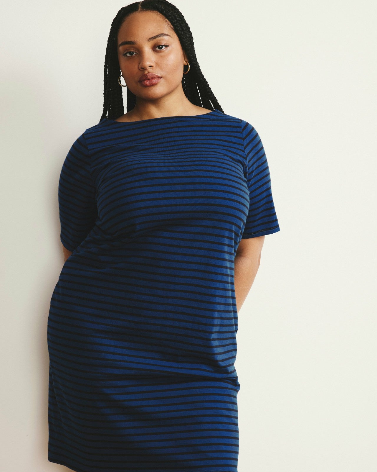 Belle Breton Stripe Jersey Dress - Universal Standard