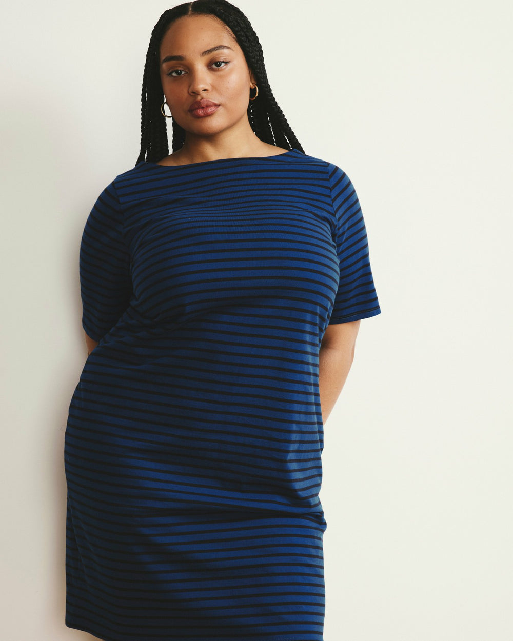 Belle Breton Stripe Jersey Dress - Universal Standard