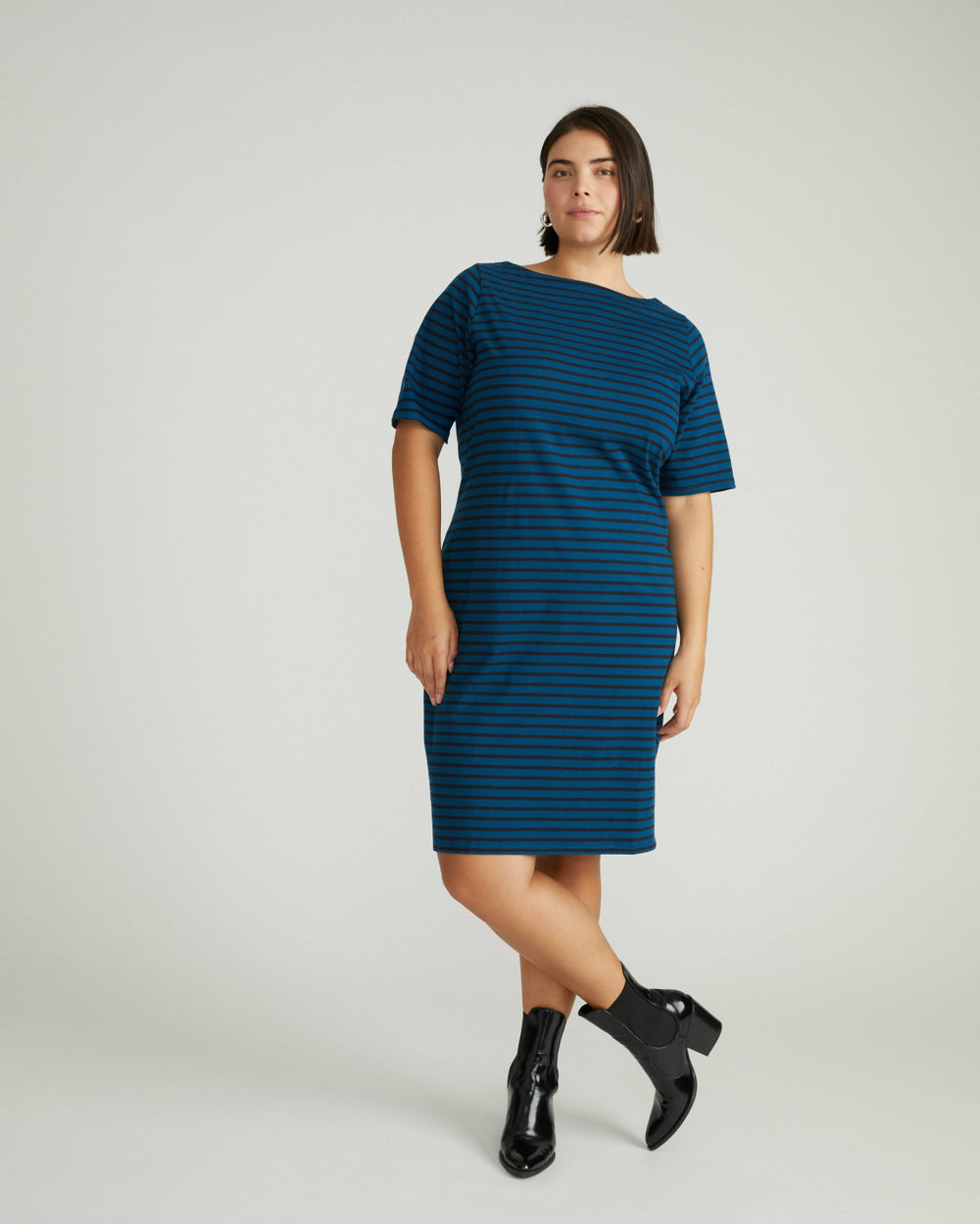 Belle Breton Stripe Jersey Dress - Universal Standard