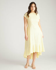 Sunset Linen Blend Flounce Dress - Universal Standard