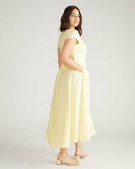 Sunset Linen Blend Flounce Dress - Universal Standard
