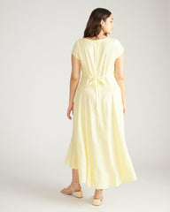 Sunset Linen Blend Flounce Dress - Universal Standard