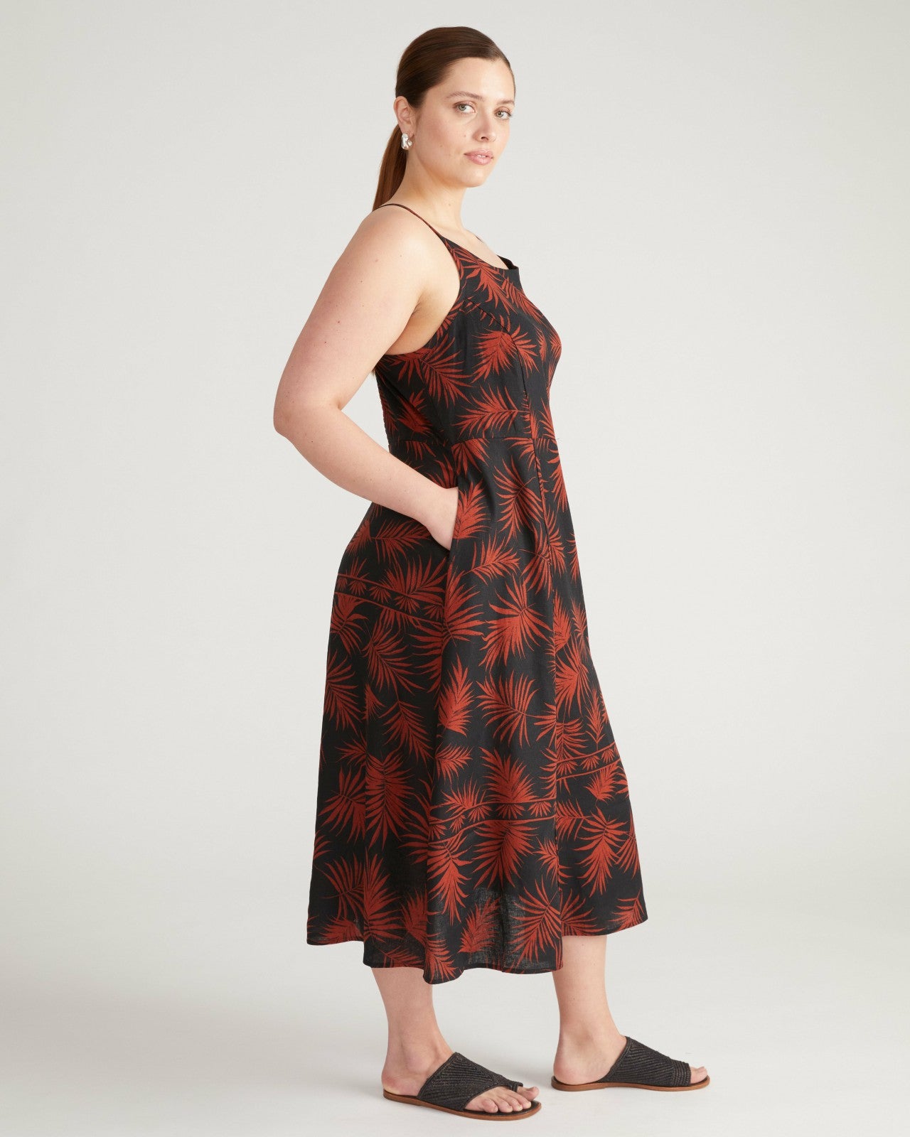 Kuki Linen Blend Midi Dress - Universal Standard