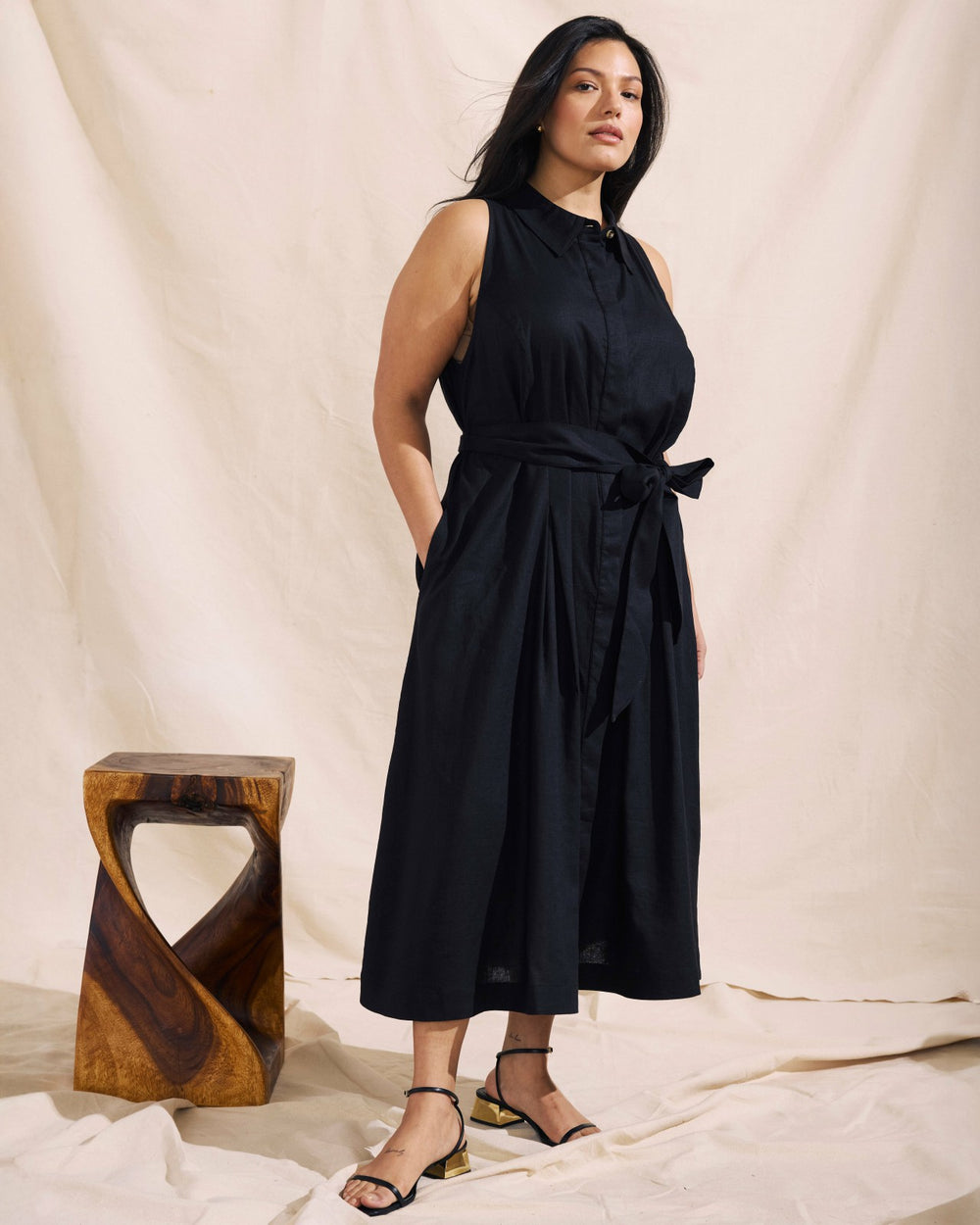 Adelaide Linen Blend Shirtdress - Universal Standard