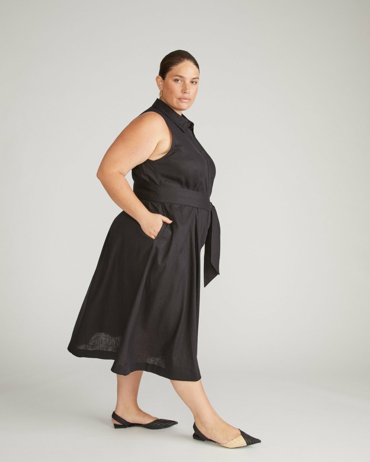 Adelaide Linen Blend Shirtdress - Universal Standard