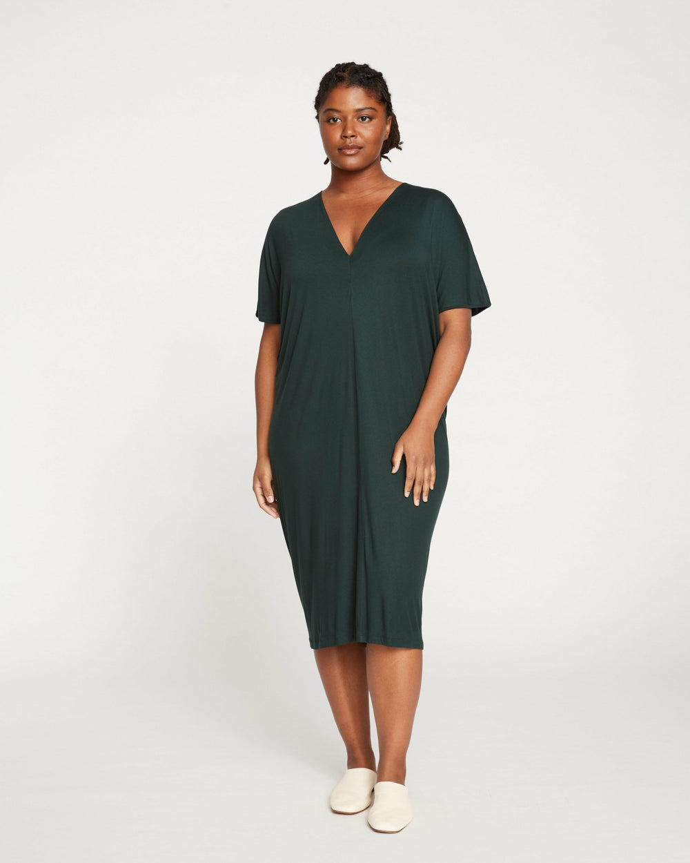 Teresa Liquid Jersey V-Neck Dress - Universal Standard