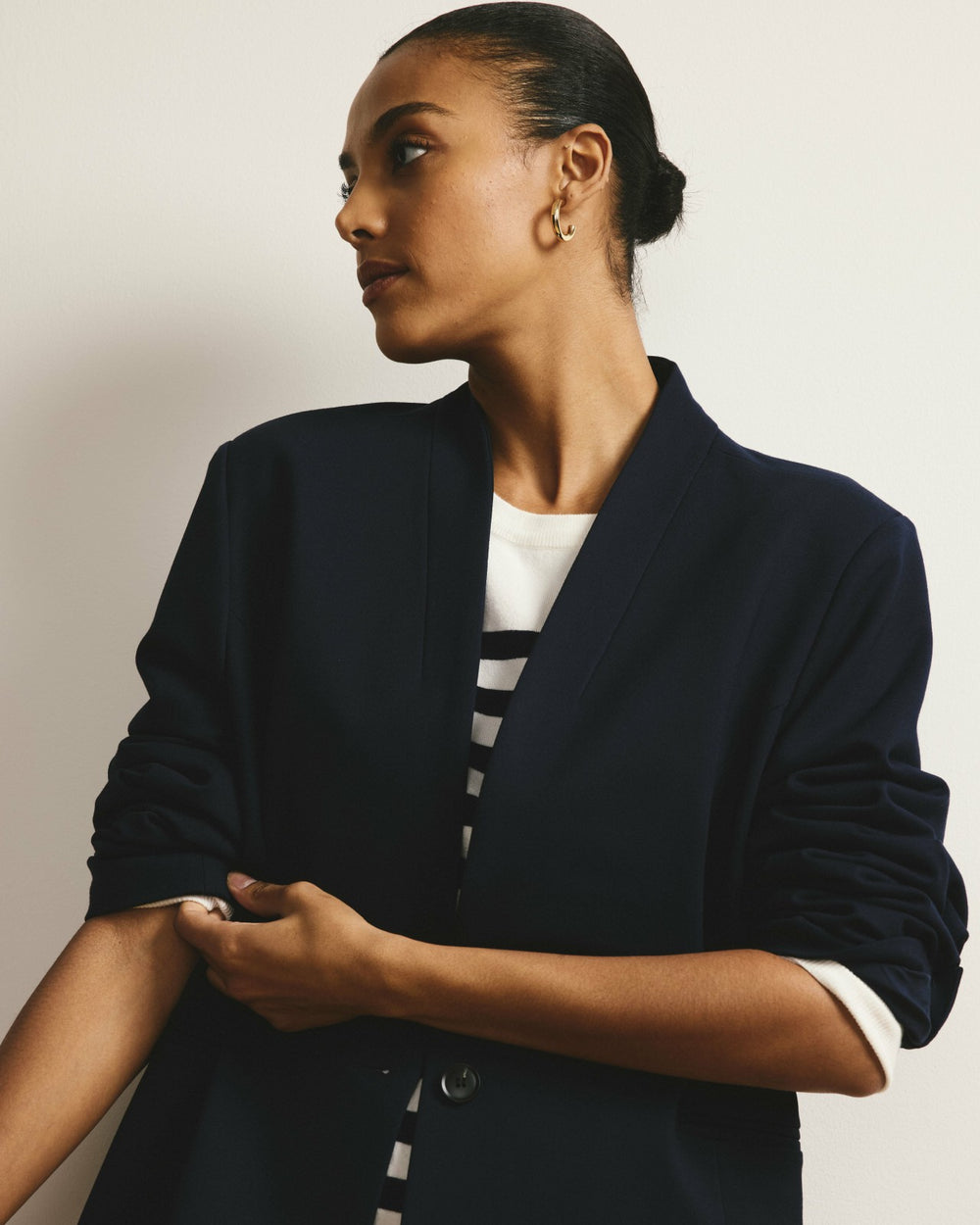 Lennox Collarless Ponte Blazer - Universal Standard