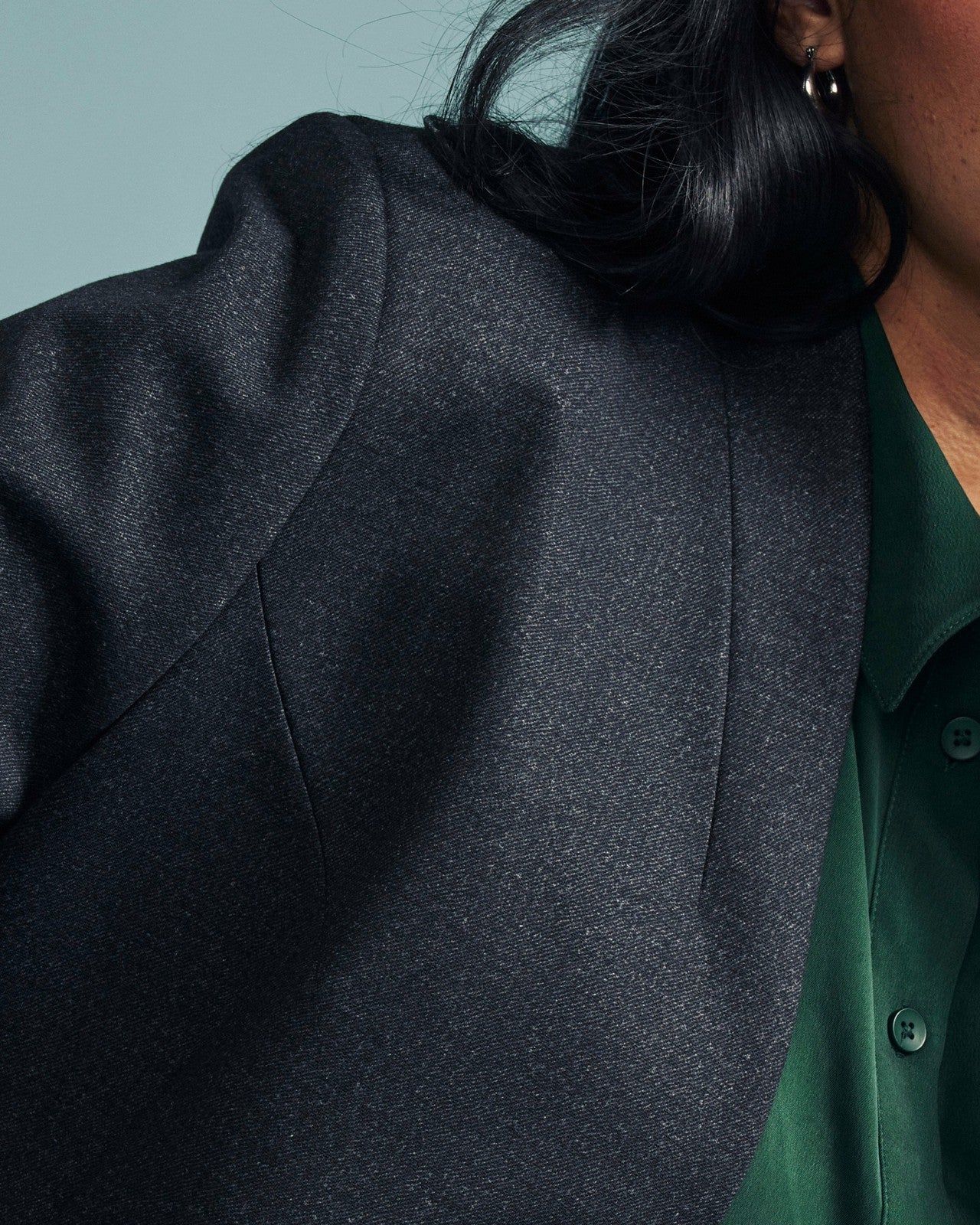 PowerPonte Denim Collarless Blazer - Universal Standard