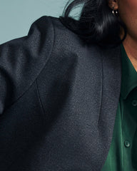 PowerPonte Denim Collarless Blazer - Universal Standard