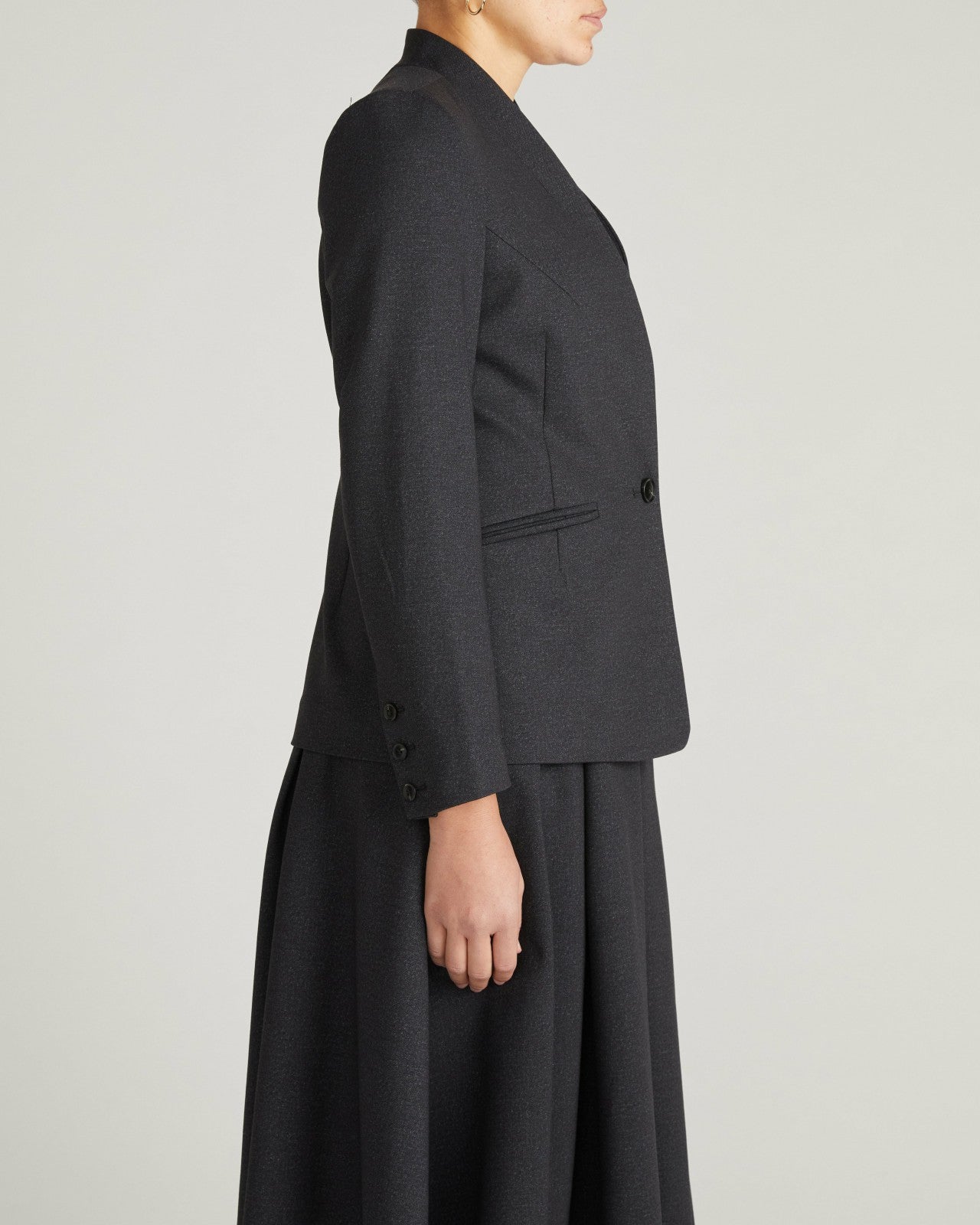 PowerPonte Denim Collarless Blazer - Universal Standard