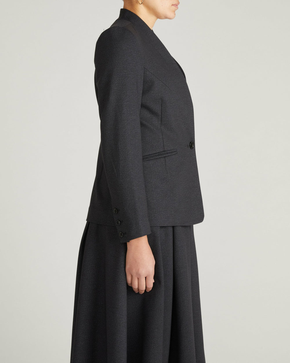 PowerPonte Denim Collarless Blazer - Universal Standard