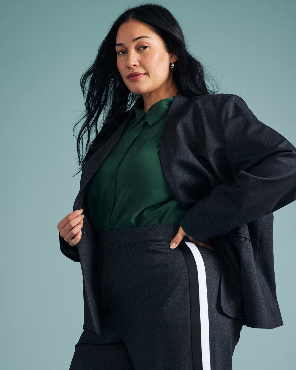 PowerPonte Denim Collarless Blazer - Universal Standard