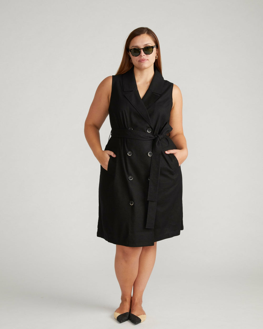Hudson Linen Blend Trench Dress - Universal Standard