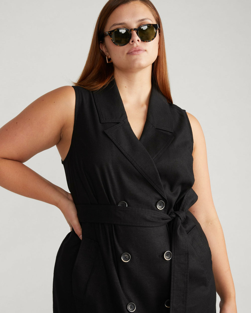 Hudson Linen Blend Trench Dress - Universal Standard